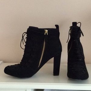 Reiss Suede Black Booties